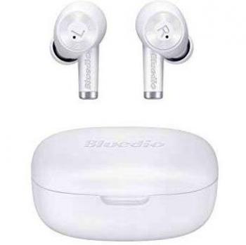 Auriculares Bluetooth, Bluedio Ei Auriculares Inalámbricos Cascos Bluetooth 5.0 Estéreo In-Ear con Caja de Carga Portátil, Control Táctil, Total 40 Horas de Juego para/Deportivos/Trabajo/Viaje, Blanco