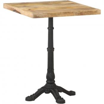 Mesa Bistrot 60x60x77 cm en Madera de Mango Rugosa Marrón