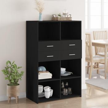 Armario negro de madera multicapa 80x42,5x124 cm Vidaxl