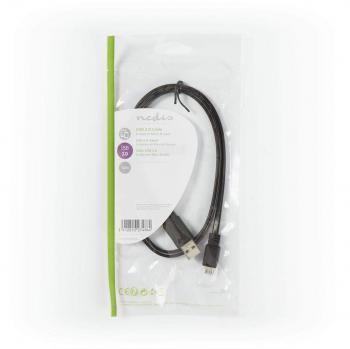 Cable USB 2.0 Plano | A Macho - Micro B Macho | 1.0 m | Negro