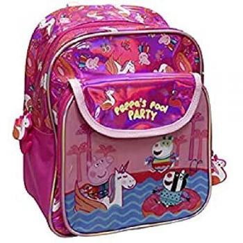 CYP Brands - Mochila Escolar Peppa Pig Rosa para Niñas con Bolsillos Frontales, 30 cm
