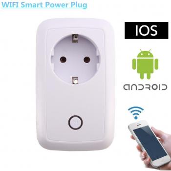 MECO Enchufe Inteligente Interruptor Inalámbrico Wi-Fi Función App Control USB Remoto con Android e iOS Smartphone Blanco