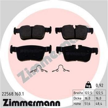 Pastillas de freno ZIMMERMANN 22568.160.1