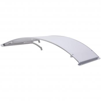 Pensilina de Aluminio Arco 90x140 cm con Soporte Gris y Cubierta de Policarbonato Compacto Satinado Opalino