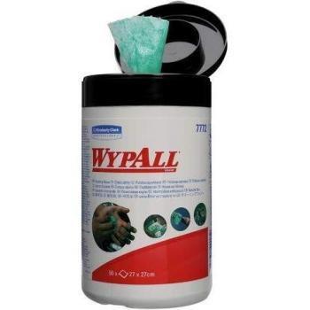 WYPALL 7772 Waterless Hand Cleaning Wipes, Green, 27x27cm, 50 Count