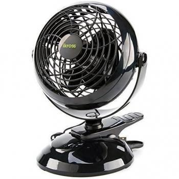 iKross Ventilador Clip, Ventildaor USB con Pinza, Ventilador de Mesa de 6 pulgadas para Hogar o Oficina, Negro