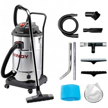 Aspirador Profesional Lavor Windy 165 IF Inox - Aspiradora de Sólidos y Líquidos, Potencia 1400W, Capacidad 65L, Succión 24 kPa