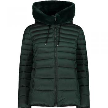 CMP Women's Green Regular Fit Down Jacket with Fixed Hood 32K3076F