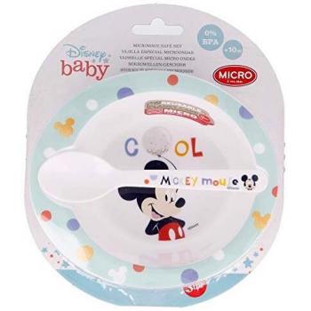 Set Vajilla Para Bebé Compuesto Por Cuenco Y Cuchara |Cool Like Mickey