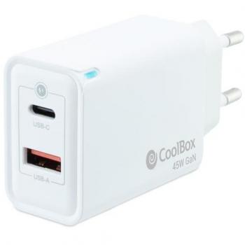 CoolBox Cargador USB 45W con tecnología GaN