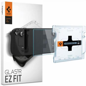 Protector de Pantalla Spigen Glas.tR EZ Fit para Steam Deck - Montaje Fácil y Transparente