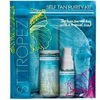 St. Tropez Fake Tan, Self Tan Purity Tanning Water Starter Kit, Beauty Gift for Her with Travel Size Tanning Water Mousse, Tanning Face Mist and Tan Applicator Mitt
