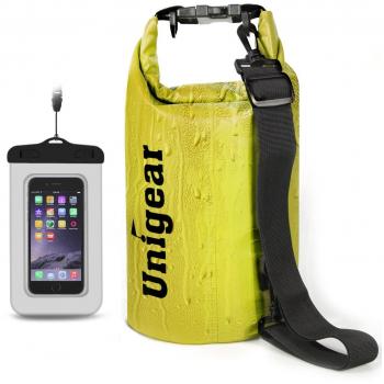 Bolsa Seca Unigear Bolsas Estancas 2L~40L + Funda De Movíl Táctil Sensible, Mochila Bolsa Impermeable Correa Ajustable Ligero Portátil Flotante Acuáticos Dry Bag Para Camping Kayak Rafting Piscina Playa Pesca Natación Barco Esquí
