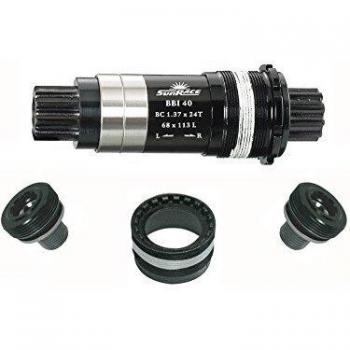 SunRace BBI40 Eje de Pedalier, Negro, 118 mm