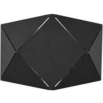 Aplique LED Zandor Negro 18 cm con Luz Up-and-Down, 700 Lúmenes y Diseño de Corte Láser