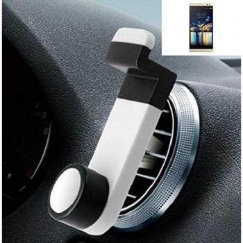 Smartphone universal Holder Holder / Car montaje / parabrisas para el Switel Champ S5003D. blanco. Titular de teléfono de la rejilla de ventilación se puede utilizar con los teléfonos inteligentes y las tabletas de 5.2 cm - 9,4 cm de ancho. Titular Sma