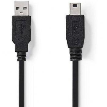 Cable USB 2.0 a Mini USB Macho/Macho 20cm Negro