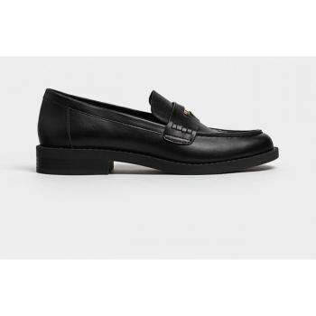 Stradivarius Penny Loafers in Black
