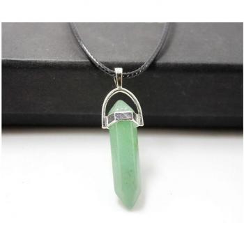 ilovediy Chakra de colgante collar piedras preciosas Corazón Healing Reiki columnas hexagonales colgante Pandent