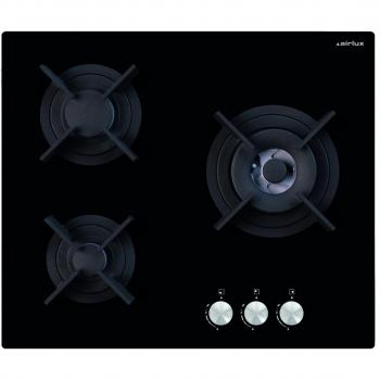 Placa de Cocina de Gas Integrada AIRLUX AV635HBK 60cm, 3 Fuegos, 6150W, Negro