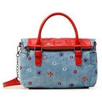 Desigual Fabric Hand Bag, Mano Mujer, Rojo, U