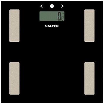 Salter Glass - Báscula de baño analizadora, 180 kg, color negro