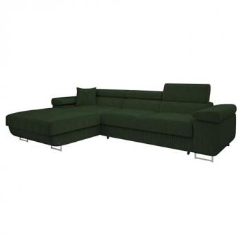 Sofá rinconero Comfivo S102, con función de descanso, caja de ropa de cama, 280x170x70cm