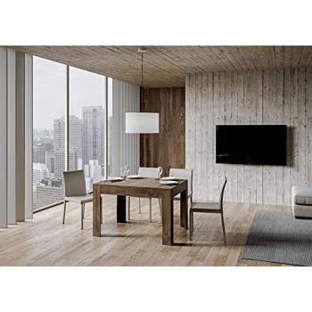 Mesa extensible Bibi 90x120/180 cm nogal para 6-10 personas