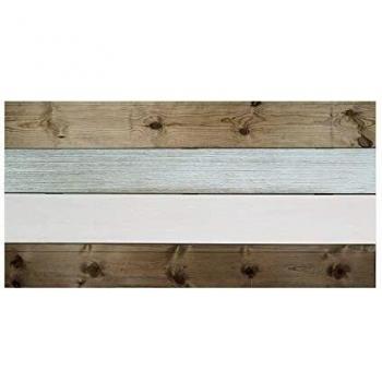 Decowood - Cabecero para Cama Dormitorio, Sherwood Forest con Lamas Horizontales, Madera de Pino, Azul - 200 x 80 cm