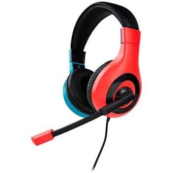 Auriculares Gaming Estéreo con Cable Bicolor Rojo y Azul para Nintendo Switch y Switch Lite