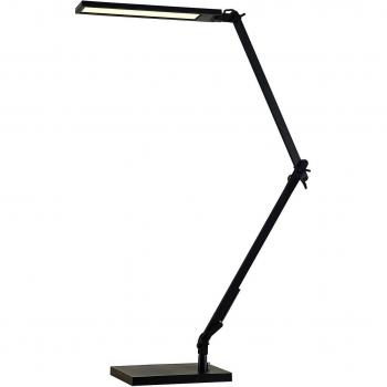 Lindby Antisa flexo LED CCT con potenciómetro, lámpara de mesa moderna en negro, hecha de plástico, 1 llama, dimmer táctil
