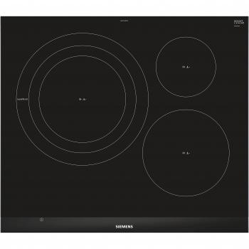 Siemens H675LDC1E Placa de inducción, 60cm ancho, Diseño topClass, Color negro