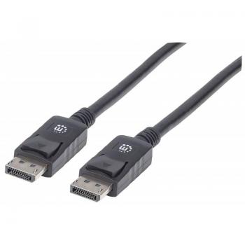 Manhattan 2m Male to Male DisplayPort Cable - Black, 1080p@60Hz, Fully Shielded