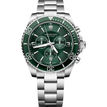 Victorinox Maverick Chronograph Men's Watch 43mm Green Dial Stainless Steel 100M