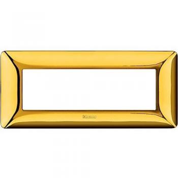 Placa Galvánica BTicino Matix 6 Módulos Oro Brillante AM4806GOR
