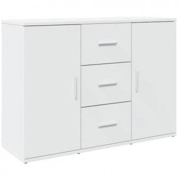 Aparador de madera de ingeniería blanco 90,5x29,5x65 cm, armario de almacenaje, mueble aparador, mueble de almacenaje de cocina, bufé