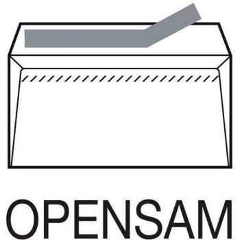 Sobre Sam 115x225 blanco 90g open especial laser ventanilla derecha silicona caja de 500