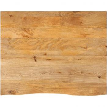 Tablero de mesa Top Table Edges Live 100x80x3,8 cm en madera maciza de mango marrón