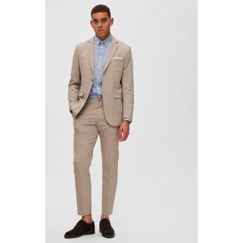 Selected Oasis Slim Fit Linen Suit Trousers