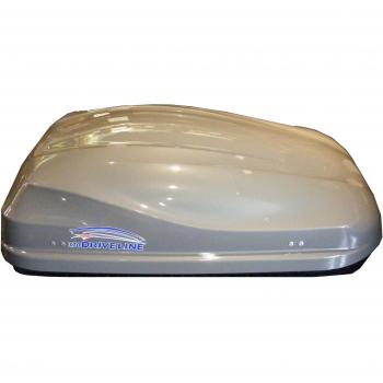 Techo Caja Drive Line 370 Plata Brillante/Negro, 370 litros.