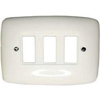 Solera 522 - Placa pequeña embellecedora para 3 elementos.102 x 75 x 8 mm.
