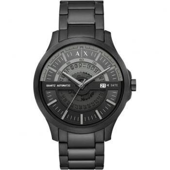 Armani Exchange Men's Black Stainless Steel Automatic Watch with Black Dial (AX2444)