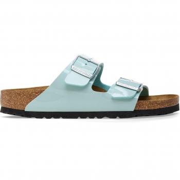 Birkenstock Arizona Women's Sandals - Patent Birko-Flor - Surf Green - Narrow Fit