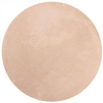 Alfombra de pelo corto suave lavable HUARTE rosado Ø 100 cm