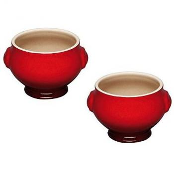 Le Creuset Set de 2 soperas, 600 ml cada una, Cerámica de gres, Cereza