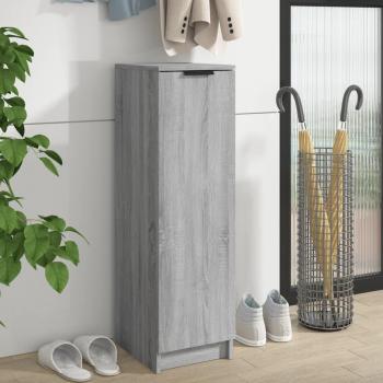 Zapatero gris Sonoma 30x35x100 cm madera contrachapada