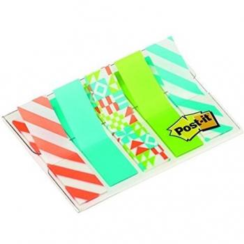 Post-it Index 684-GEO5-EU - Pack de 5 x 20 marcadores de media pulgada decorados