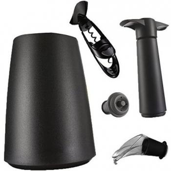 Vacu Vin Set de Vino, Negro, Talla única