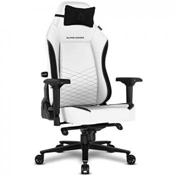 Silla Gaming Alpha Gamer Alegra Piel Sintética Acolchada Blanco/Negro