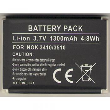 Batería compatible con Nokia 3310, 3315, 3330, 3360, 3390, 3410, 3510, 3510i, 5510, 6650, 6800, 6810